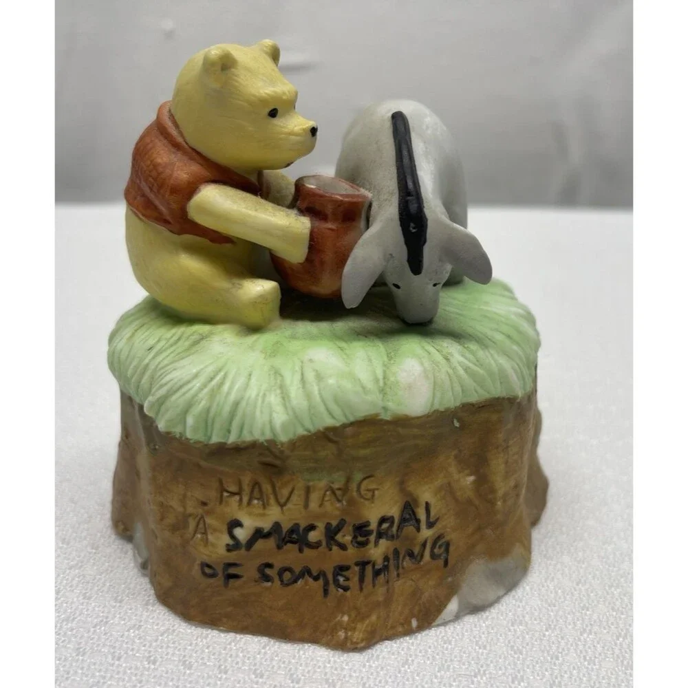 Vintage Classic Disney Winnie the Pooh & Eeyore Musical Figurine Smackeral of So